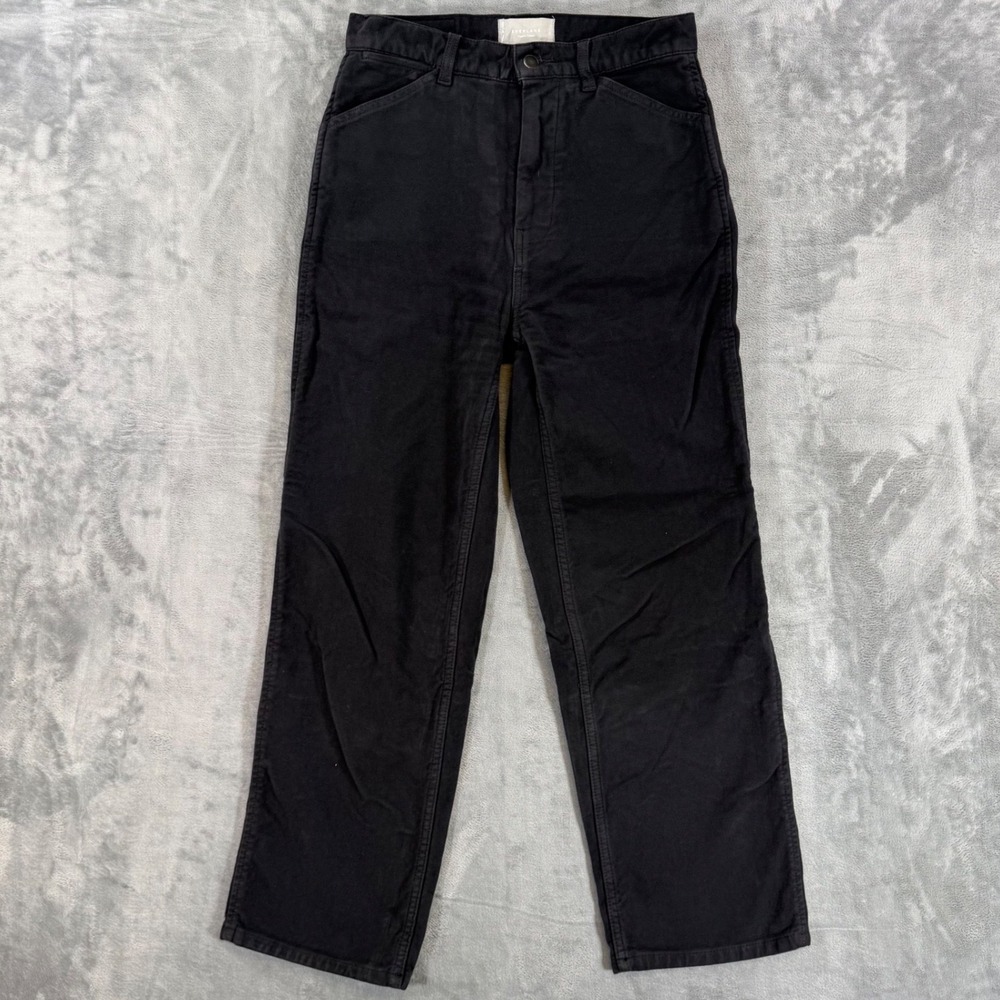 Everlane Organic Cotton Barrel Leg Pants Women's Size 2 Black Soft Cotton
